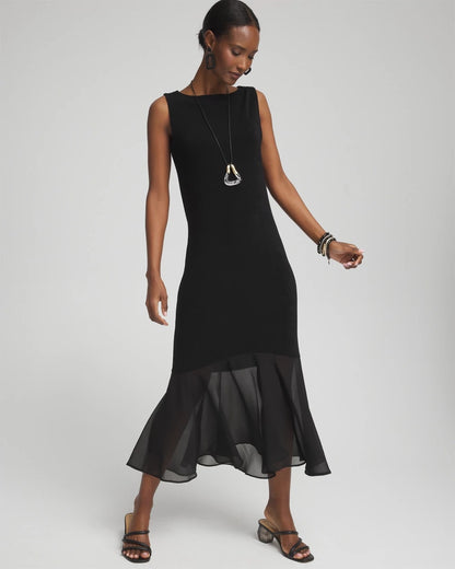Chico's Women | Travelers™ Chiffon Hem Dress TRAVELERS BLACK