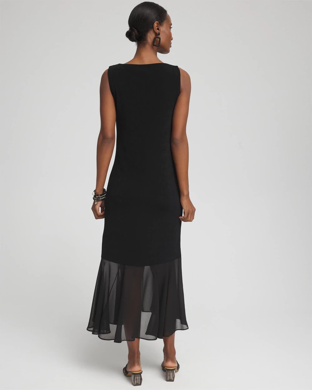 Chico's Women | Travelers™ Chiffon Hem Dress TRAVELERS BLACK