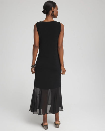 Chico's Women | Travelers™ Chiffon Hem Dress TRAVELERS BLACK