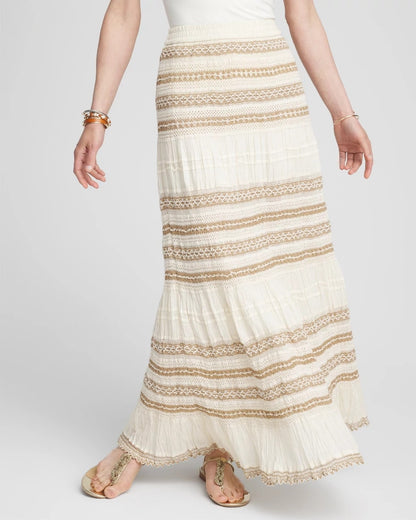 Chico's Women | Crochet Gauze Trim Skirt