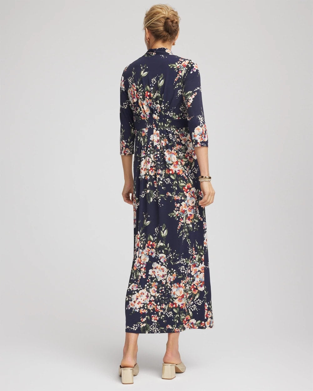 Chico's Women | Knit Pleated Maxi Dress PASSPORT BLUE