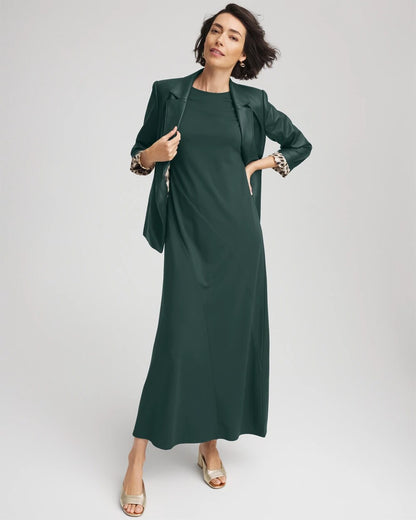 Chico's Women | Dolman-Sleeve Ponte  Maxi Dress DARKEST SPRUCE