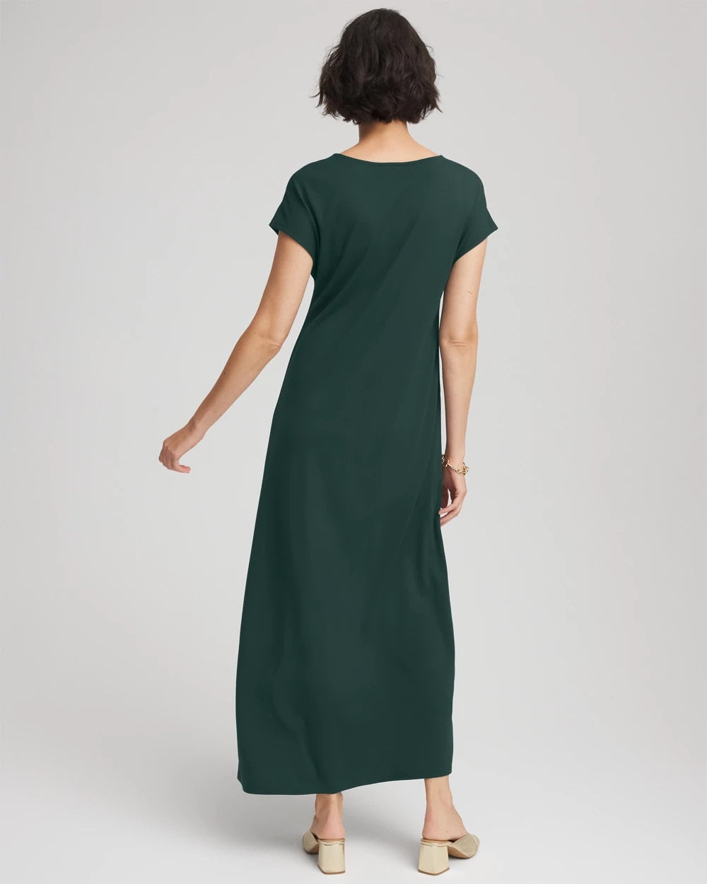 Chico's Women | Dolman-Sleeve Ponte  Maxi Dress DARKEST SPRUCE