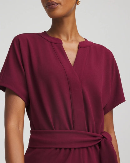 Chico's Women | Belted Dolman-Sleeve Jumpsuit DEEP CHIANTI