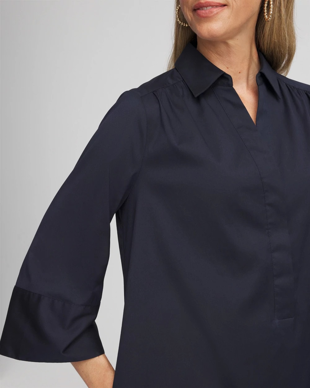 Chico's Women | Cotton-Blend Popover Dress CLASSIC NAVY