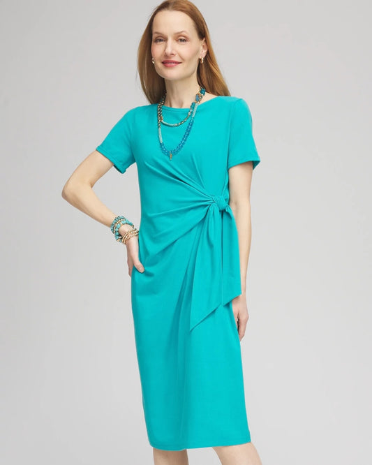 Chico's Women | Twist Tie-Front Dress SEASPRAY