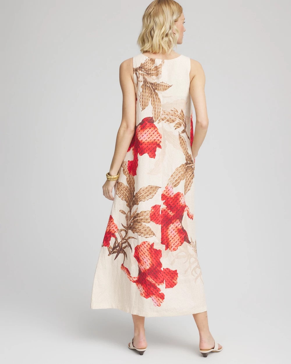 Chico's Women | Floral Tank Linen Maxi Dress MULTI