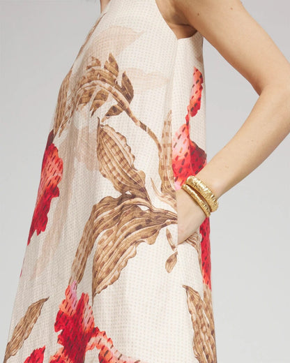 Chico's Women | Floral Tank Linen Maxi Dress MULTI