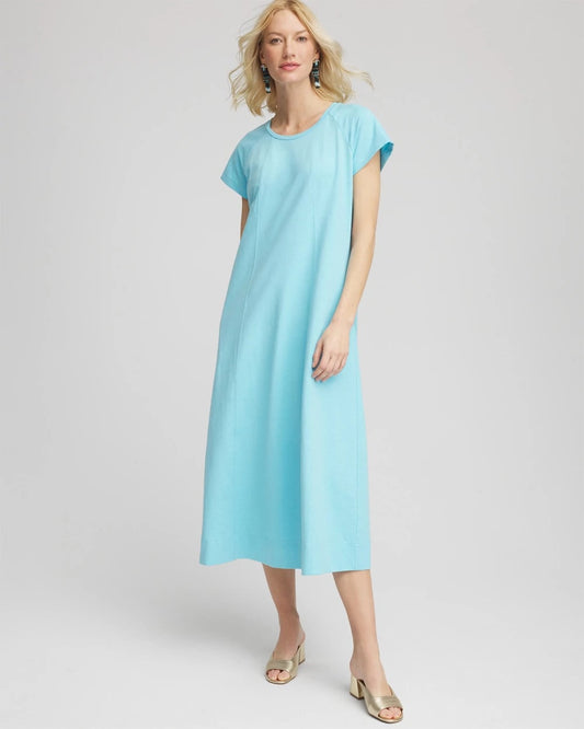 Chico's Women | Short-Sleeved Maxi Dress PARADISO BLUE