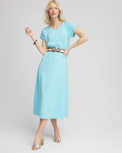 Chico's Women | Short-Sleeved Maxi Dress PARADISO BLUE