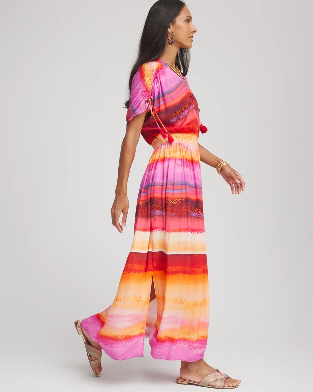 Chico's Women | Rio Sunset Maxi Dress RED GLOW