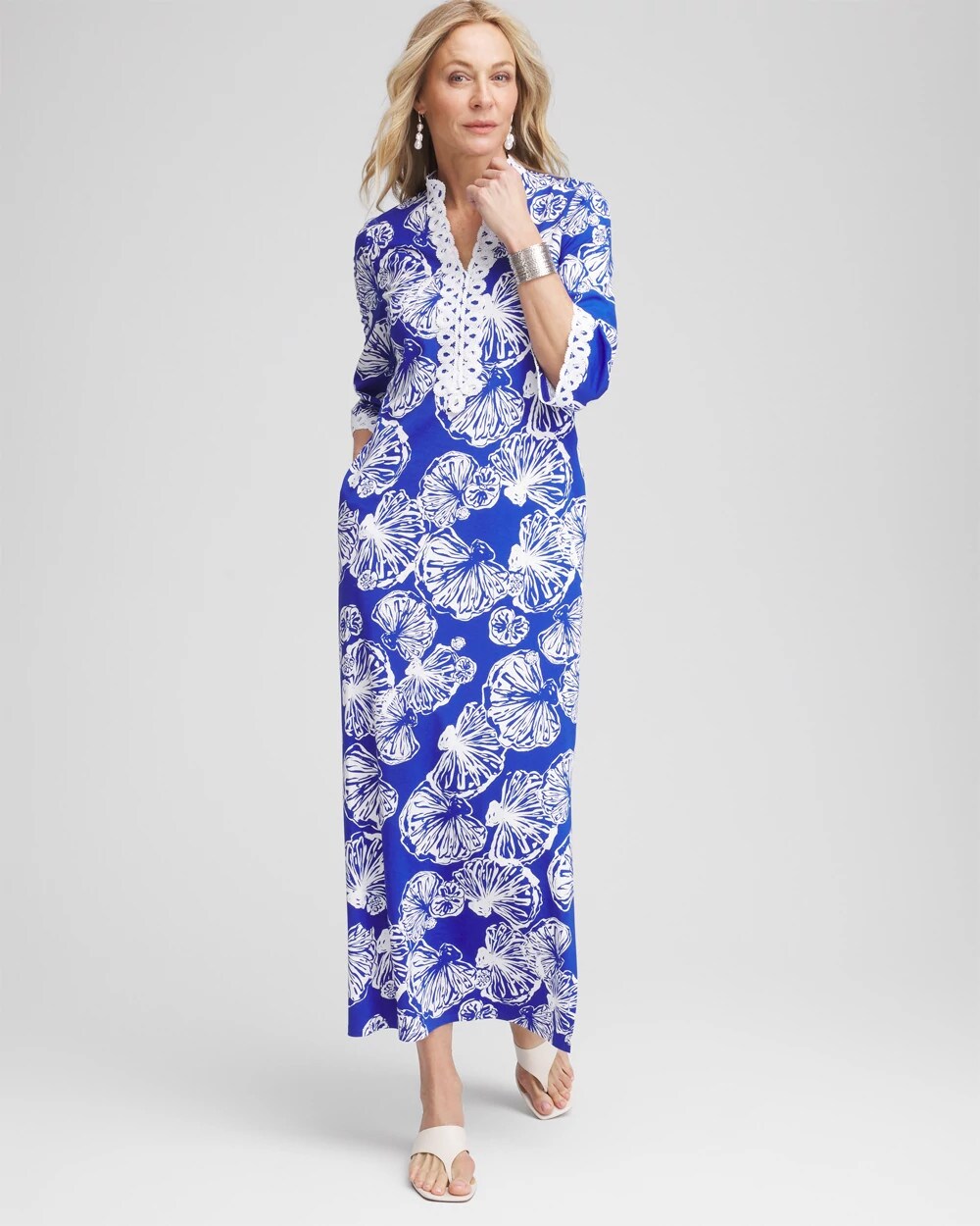 Chico's Women | Shell Story Maxi Dress RICH COBALT
