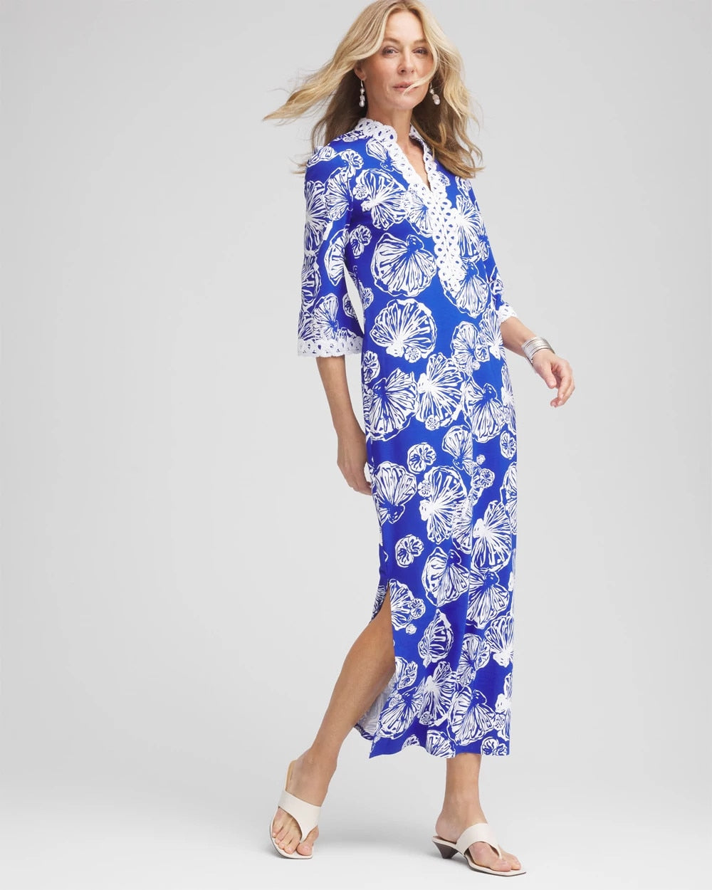Chico's Women | Shell Story Maxi Dress RICH COBALT