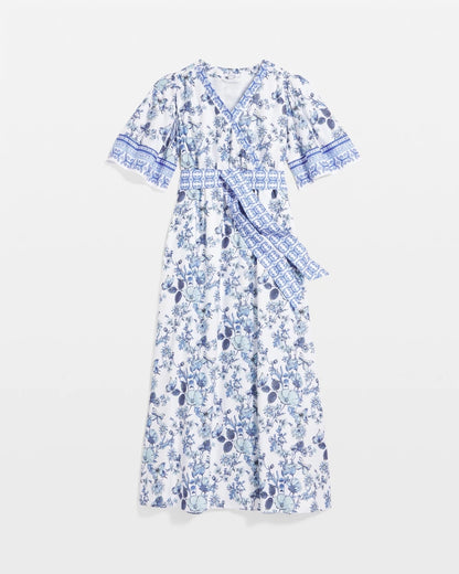 Chico's Women | Surplice Matte Satin Maxi Dress ALABASTER