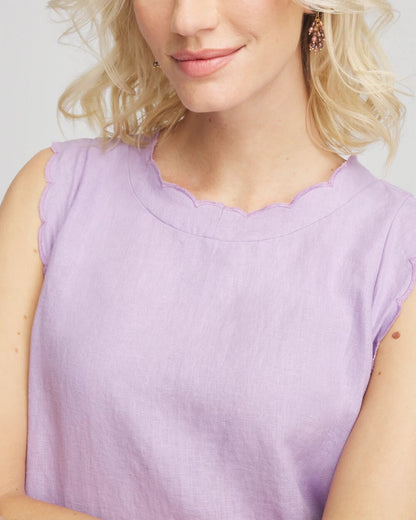 Chico's Women | Sleeveless Scalloped Trim Dress GENTLE LAVENDER