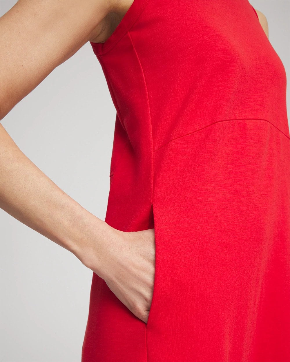 Chico's Women | Sleeveless Midi Tank Dress RED GLOW