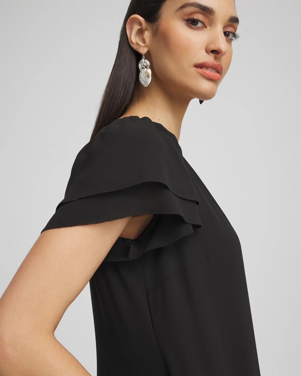 Chico's Women | Crepe V-Neck Maxi Dress BLACK