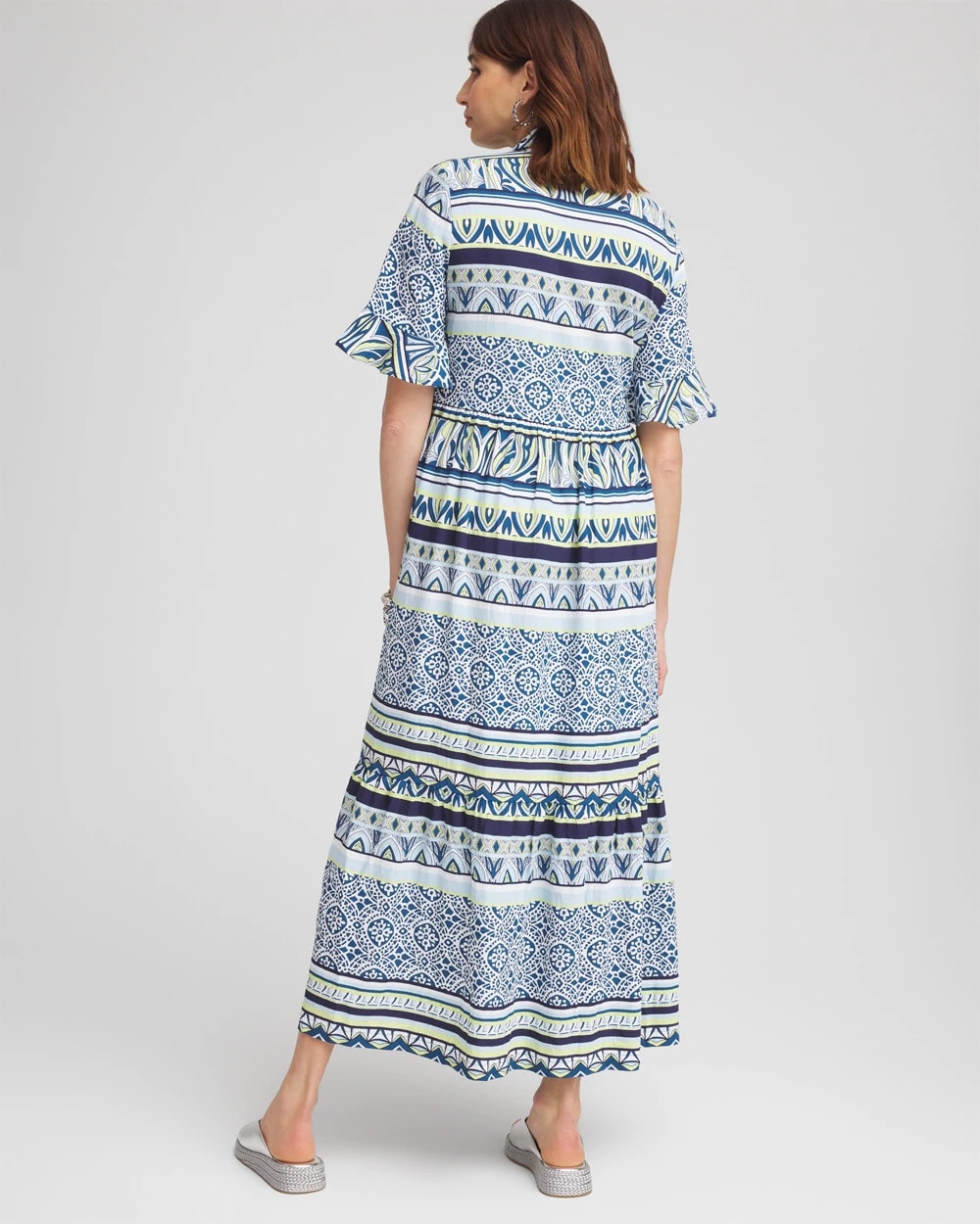 Chico's Women | Flutter-Sleeved Maxi Dress SEAPORT BLUE