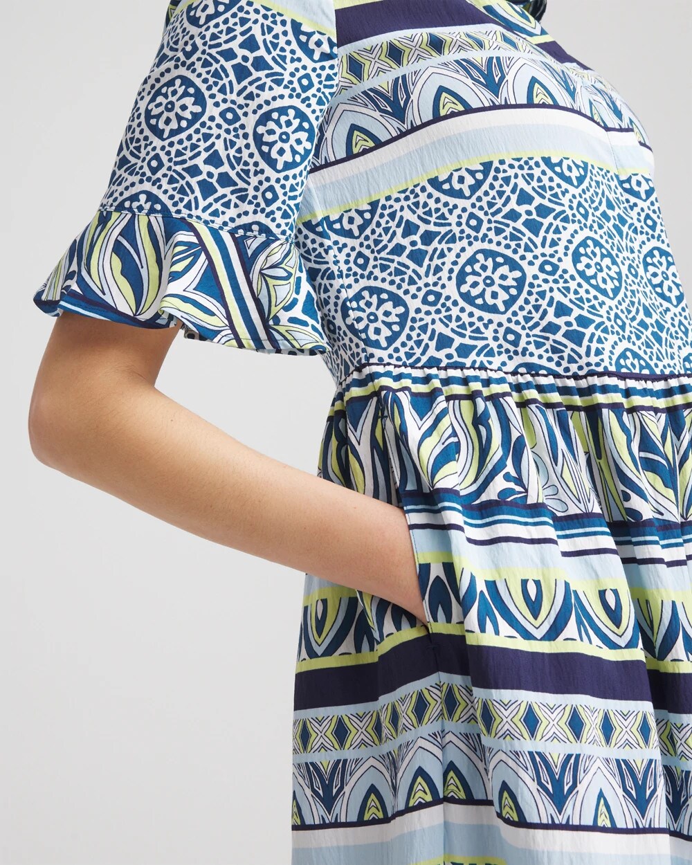 Chico's Women | Flutter-Sleeved Maxi Dress SEAPORT BLUE