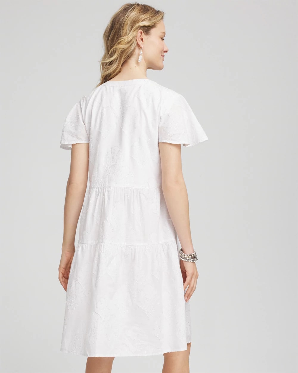Chico's Women | Embroidered Popover Dress ALABASTER