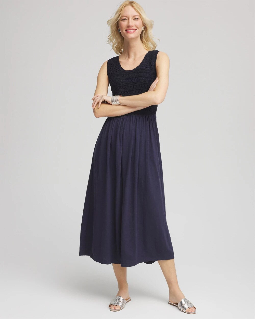 Chico's Women | Crochet-Bodice Maxi Dress