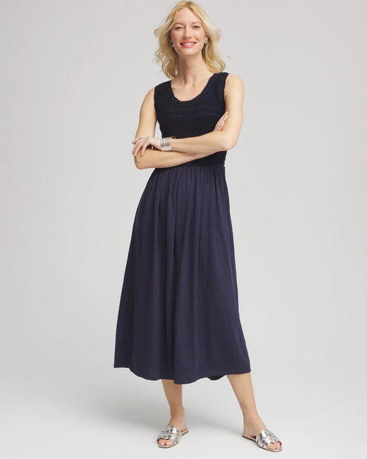 Chico's Women | Crochet-Bodice Maxi Dress