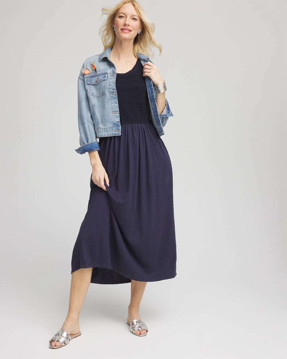 Chico's Women | Crochet-Bodice Maxi Dress
