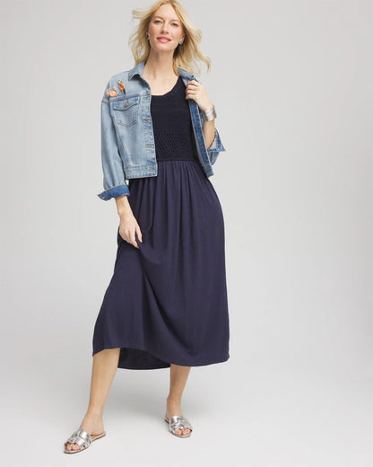 Chico's Women | Crochet-Bodice Maxi Dress
