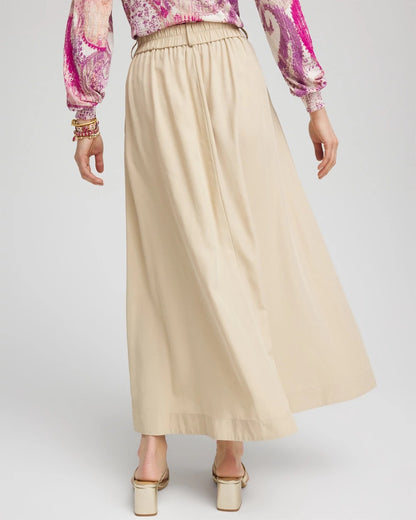 Chico's Women | Pleated A-Line Midi Skirt WILD TRUFFLE