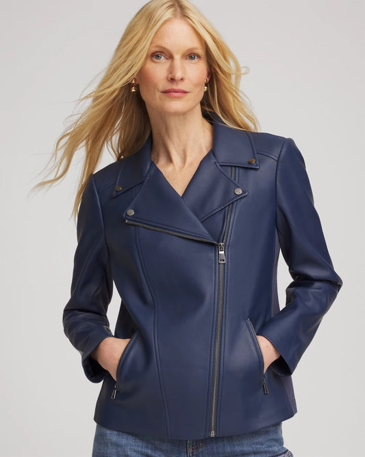 Chico's Women | Faux Leather Moto Jacket PACIFIC RIM