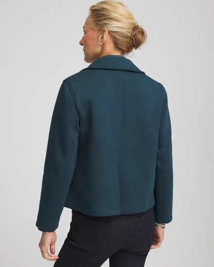 Chico's Women | Plush Knit Blazer TEAL SHADOW