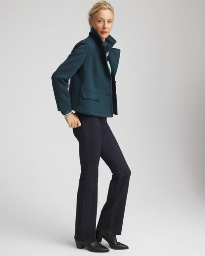 Chico's Women | Plush Knit Blazer TEAL SHADOW