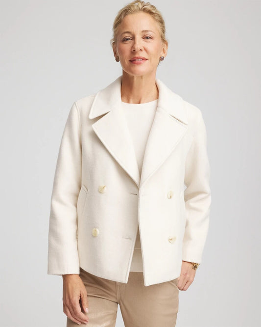 Chico's Women | Wool Peacoat ENGLISH CREAM
