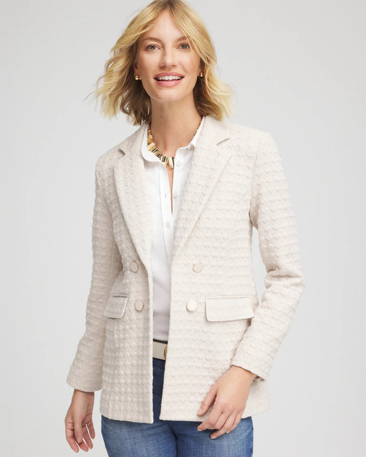 Chico's Women | Textured Knit Blazer SMOKEY TAUPE