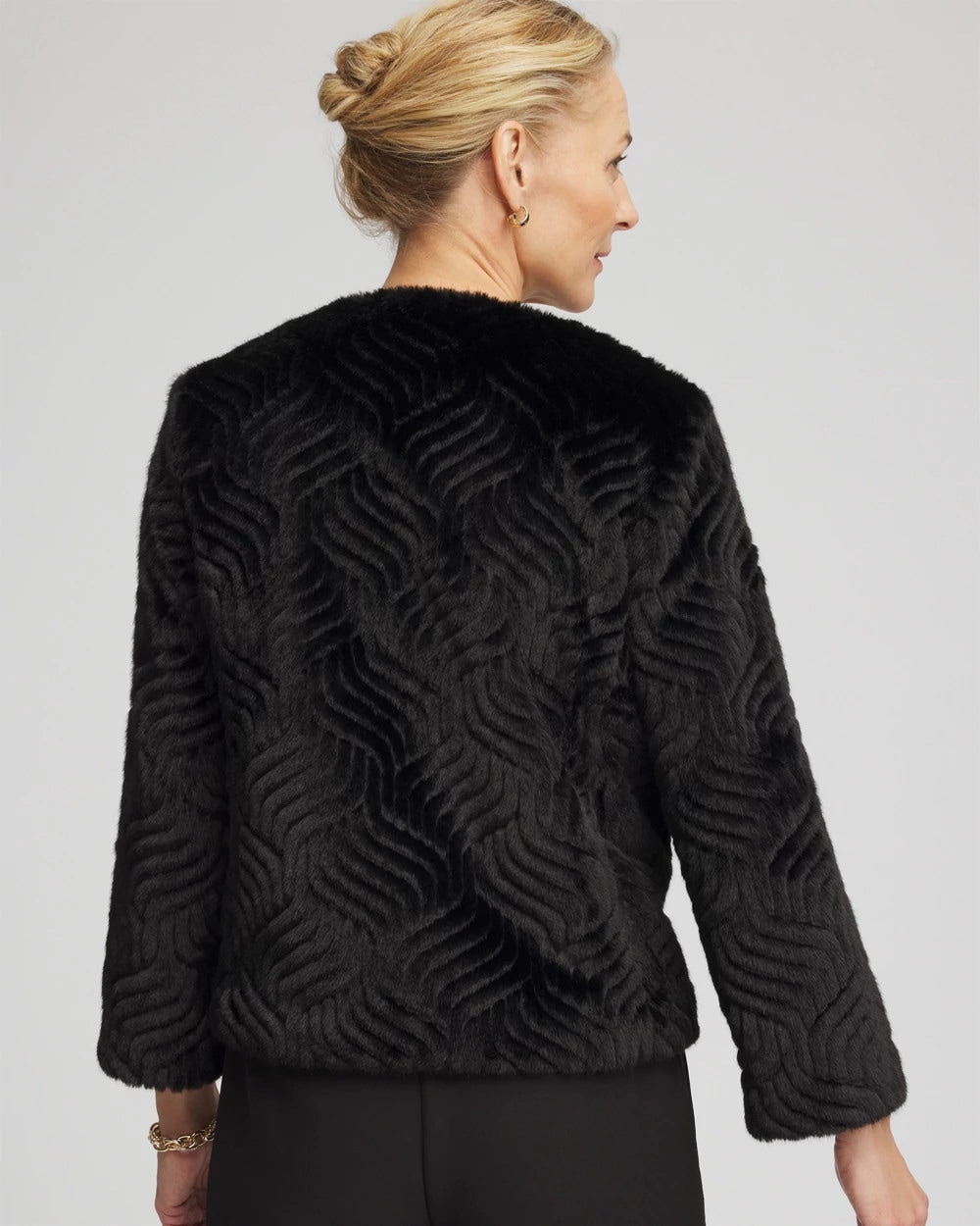 Chico's Women | Pattern Fur Jacket BLACK