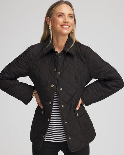 Chico's Women | Quilted Barn Jacket BLACK