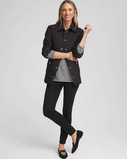Chico's Women | Quilted Barn Jacket BLACK