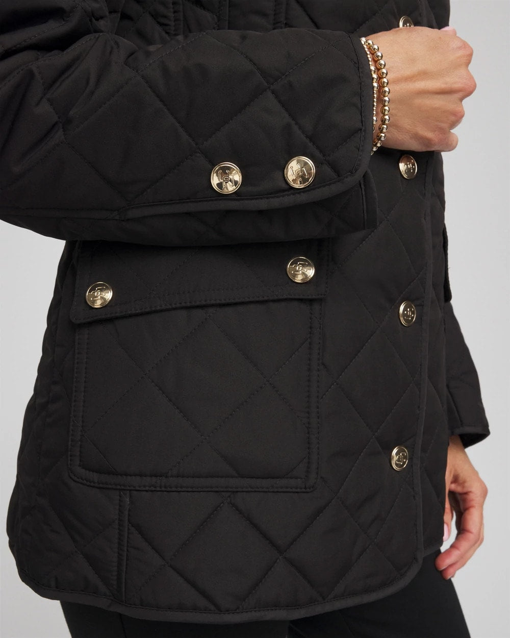 Chico's Women | Quilted Barn Jacket BLACK