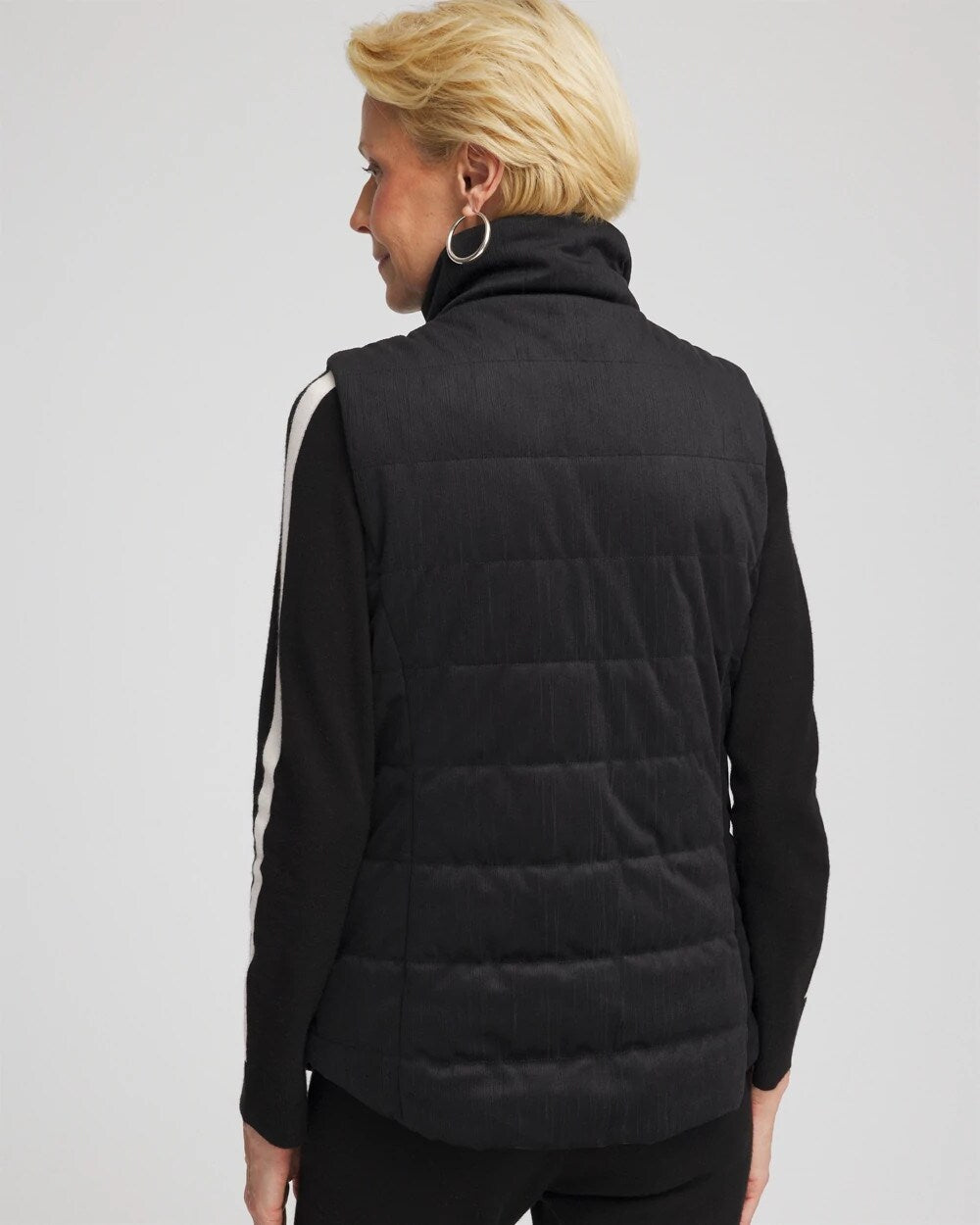 Chico's Women | Zenergy® Reversible Velvet Puffer Vest BLACK