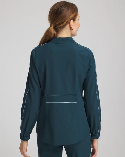 Chico's Women | Zenergy® UPF Contrast Jacket TEAL SHADOW