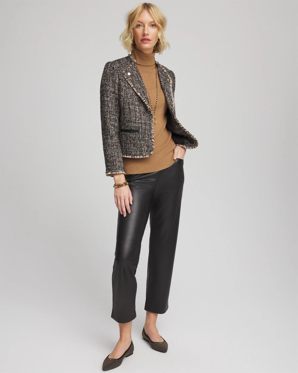 Chico's Women | Tweed Mix Moto Jacket BLACK