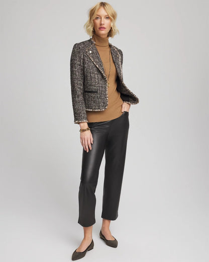 Chico's Women | Tweed Mix Moto Jacket BLACK