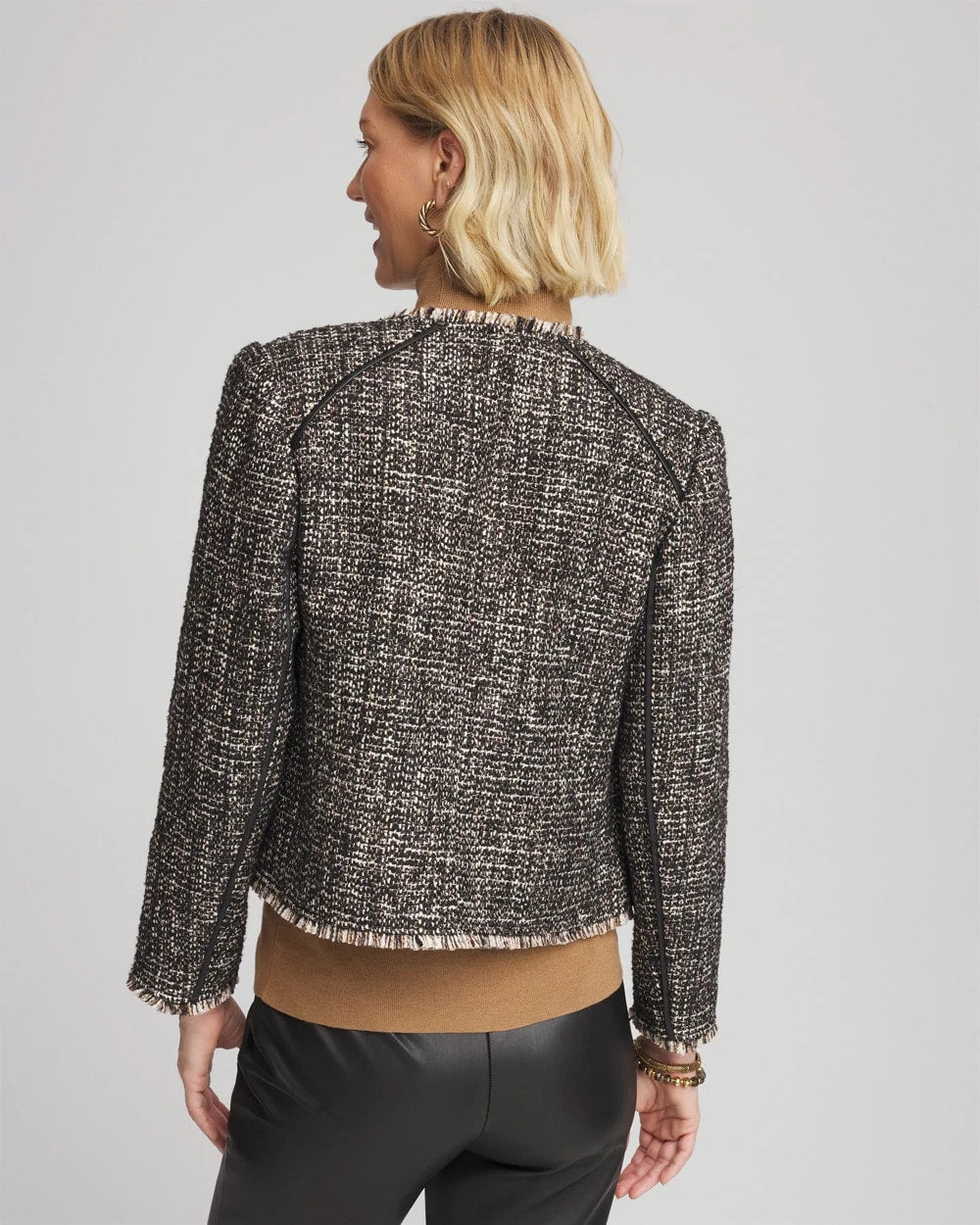 Chico's Women | Tweed Mix Moto Jacket BLACK