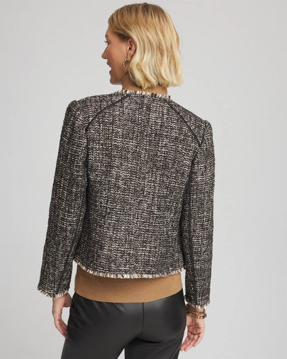 Chico's Women | Tweed Mix Moto Jacket BLACK
