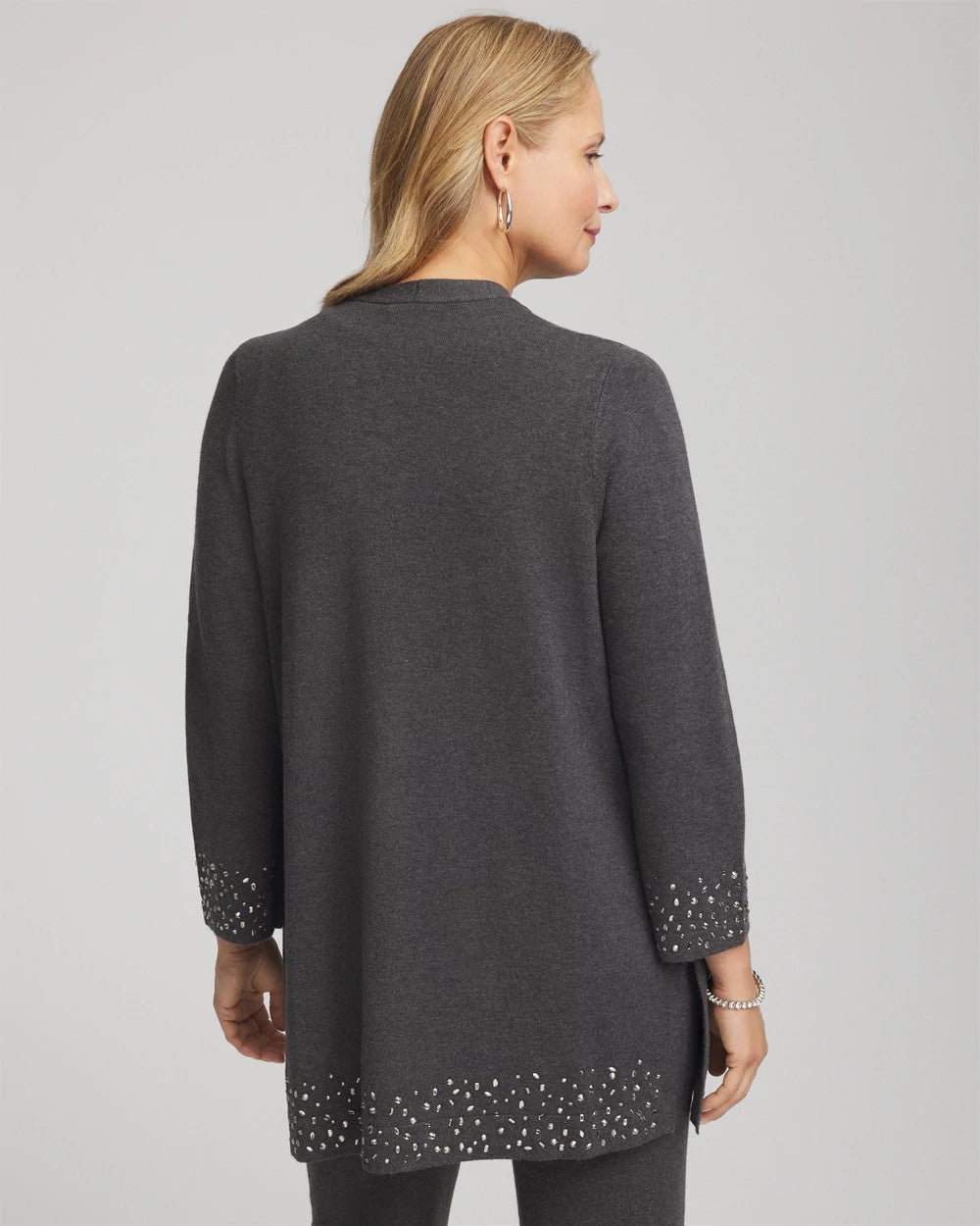Chico's Women | Travelers™ Rhinestone Cardigan GRAPHITE GRAY