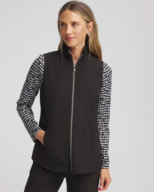 Chico's Women | Zenergy® UPF Front-Zip Travel Vest BLACK