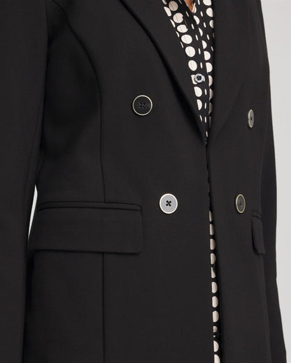 Chico's Women | Ponte Double-Breasted Knit Blazer BLACK