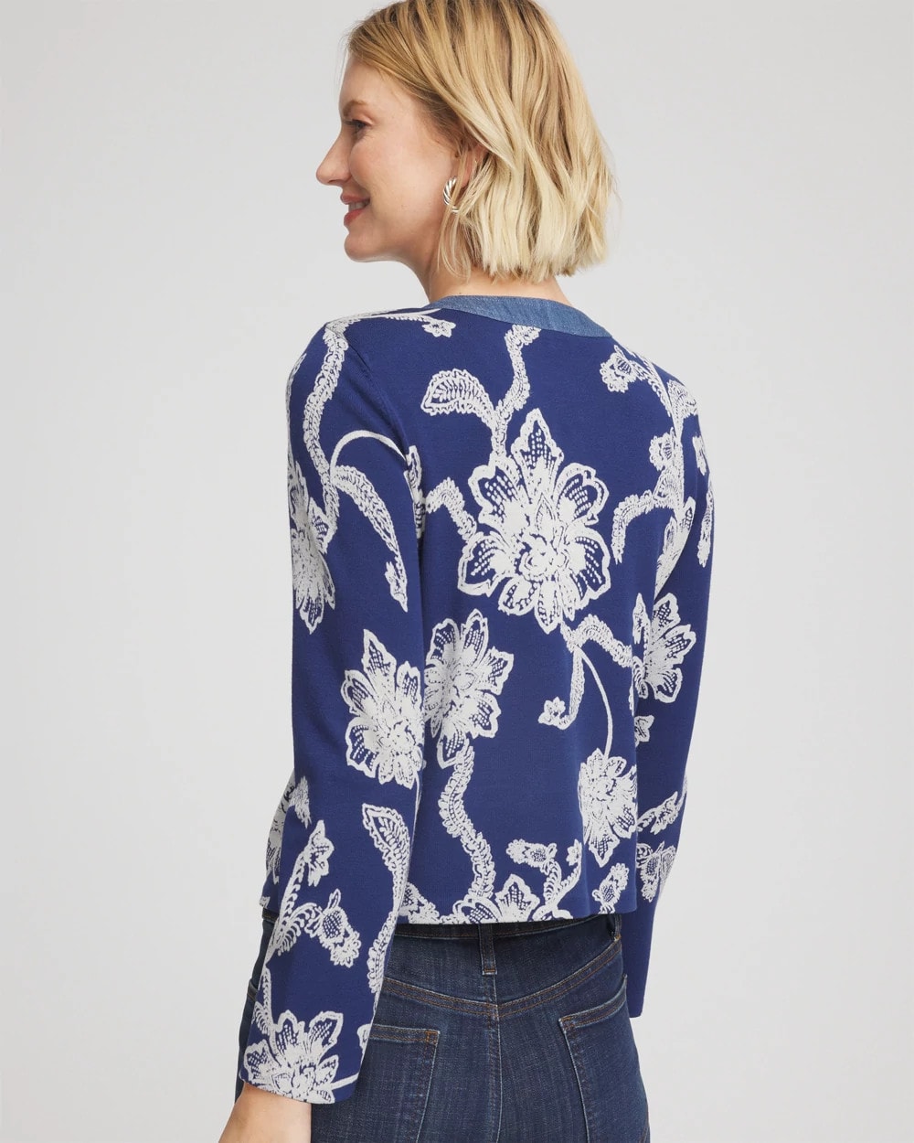 Chico's Women | Floral Lady Jacket DUSKY BLUE