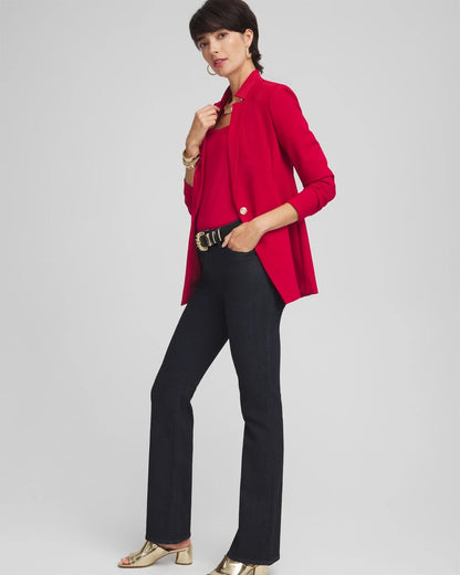 Chico's Women | Ponte Blazer RED ALLURE
