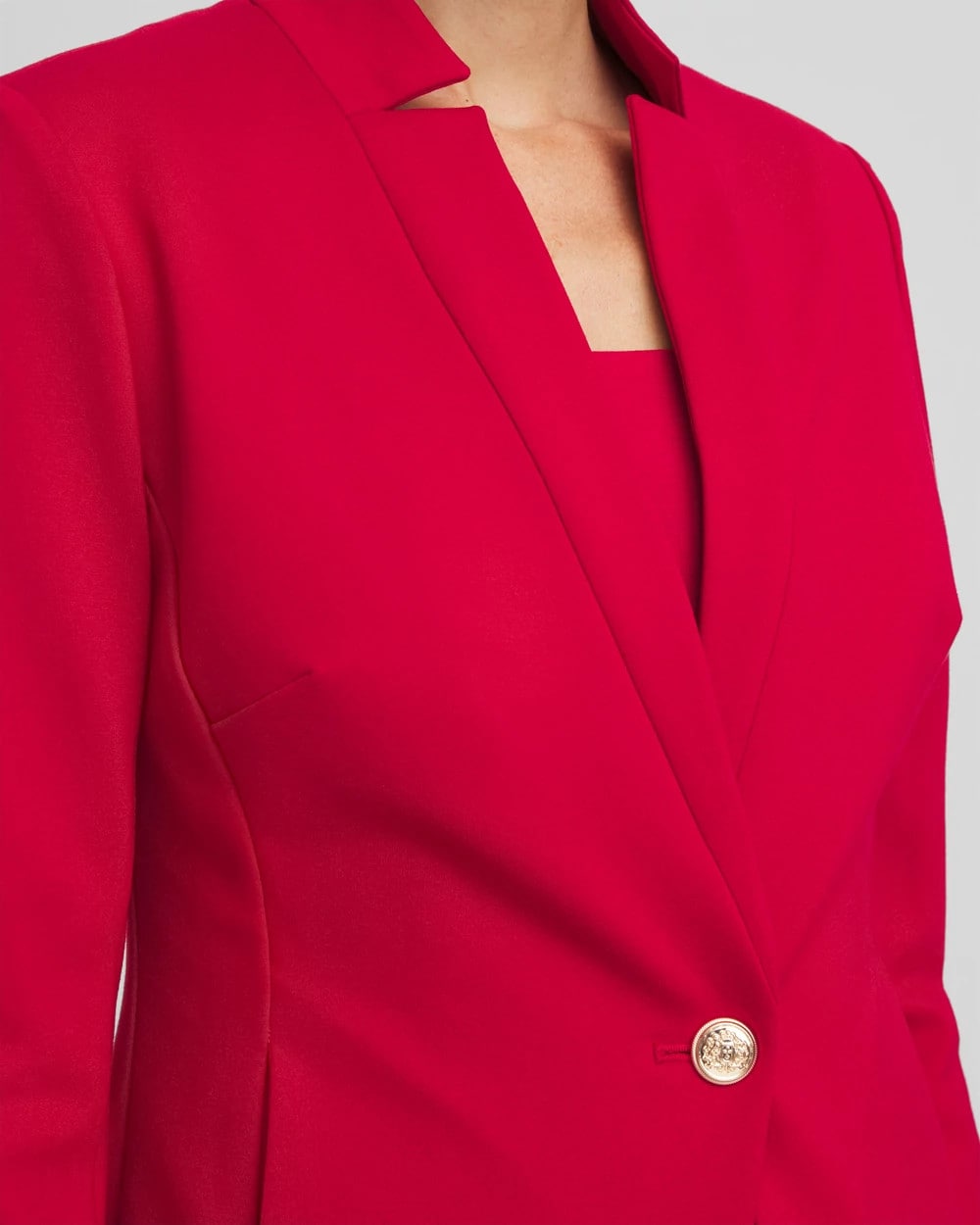Chico's Women | Ponte Blazer RED ALLURE